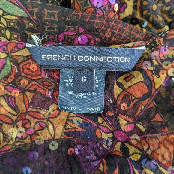 French Connection 100% Silk Cover Up Womens size 6 - Picture 4 of 4